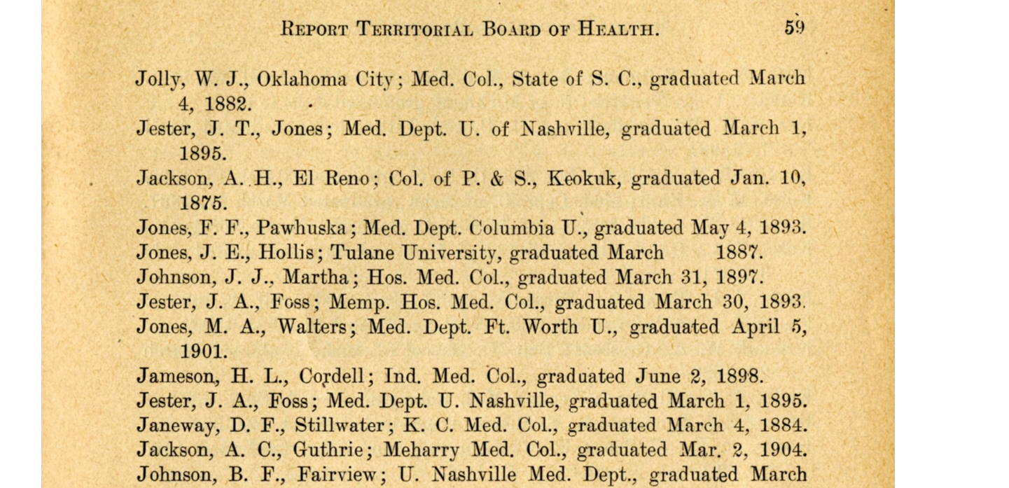 Dr. A. C. Jackson's 1904 medical license