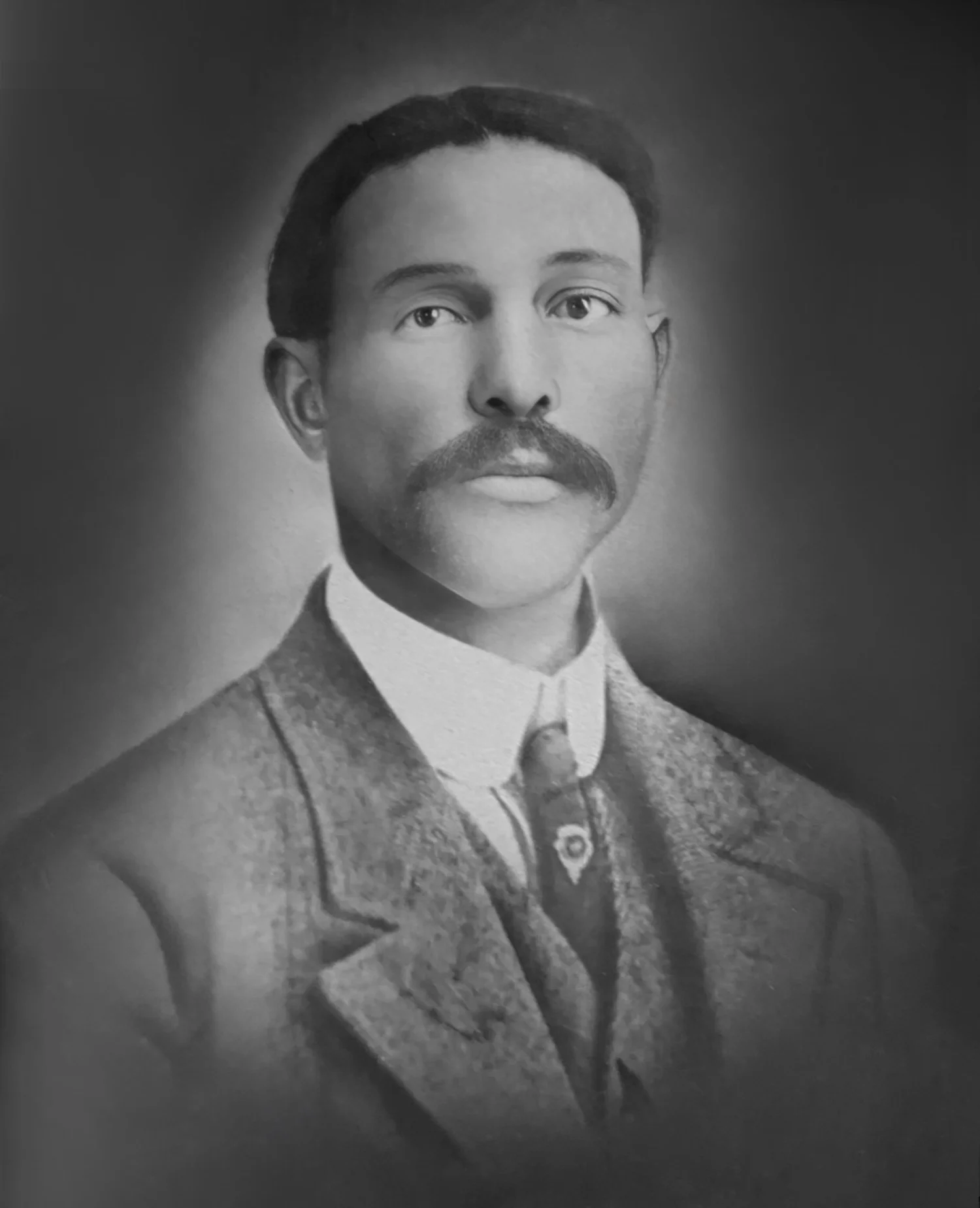 Dr. A. C. Jackson — restored formal studio portrait, the most detailed surviving photograph